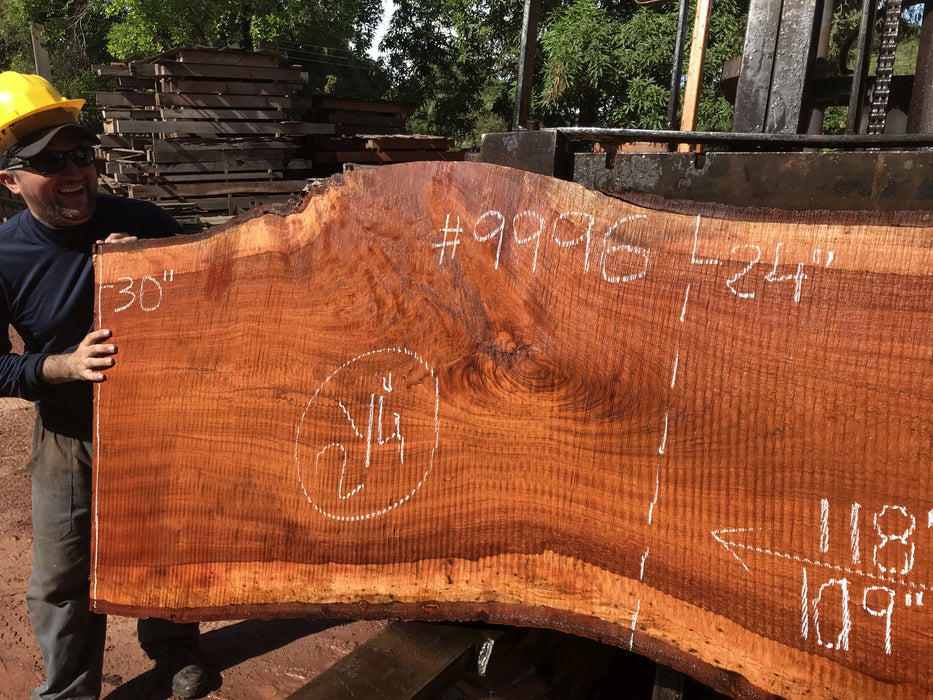 Jatoba / Brazilian #9996 –2-1/4″ x 24″ to 30″ x  109" to 118" FREE SHIPPING within the Contiguous US. freeshipping - Big Wood Slabs