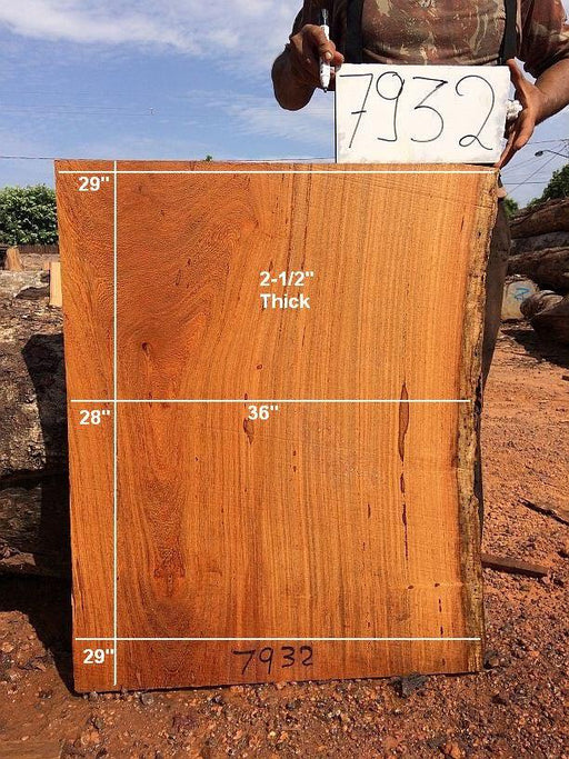 Angelim Pedra #7932 - 2-1/2" x 28" to 29" x 36" FREE SHIPPING within the Contiguous US. freeshipping - Big Wood Slabs