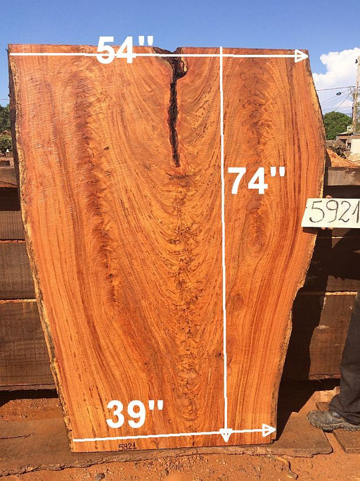 Angelim Pedra #5921- 2-1/2" x 39" to 54" x 74" FREE SHIPPING within the Contiguous US. freeshipping - Big Wood Slabs