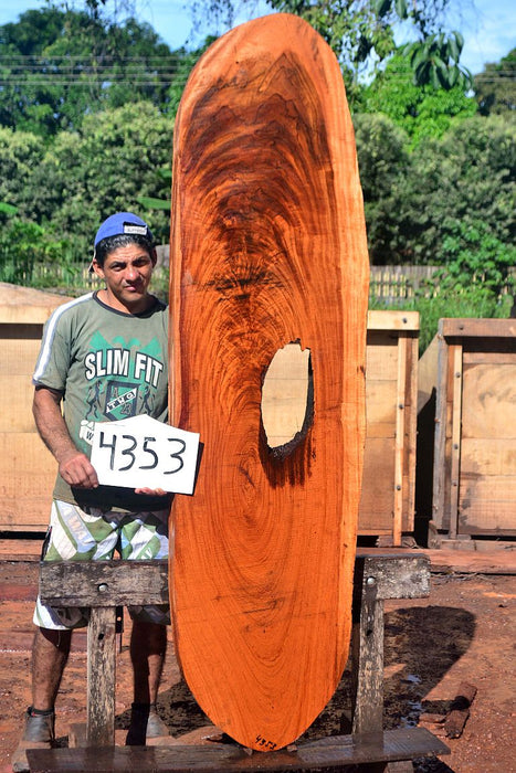 Jatoba / Brazilian Cherry #4353 - 3-1/2" x 21" x 86" FREE SHIPPING within the Contiguous US. freeshipping - Big Wood Slabs