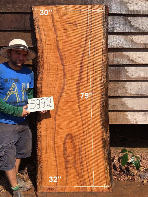 Angelim Pedra #5992- 2-1/2" x 30" to 32" x 79" FREE SHIPPING within the Contiguous US. freeshipping - Big Wood Slabs