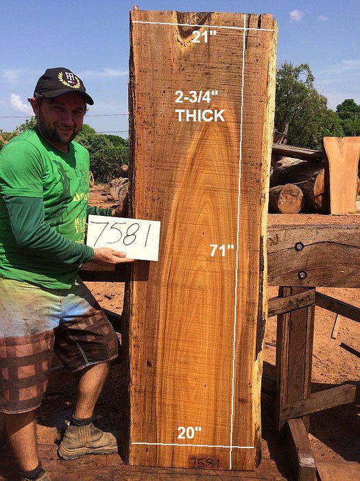 Fava Timborana #7581- 2-3/4" x 20" to 21" x 71" FREE SHIPPING within the Contiguous US. freeshipping - Big Wood Slabs