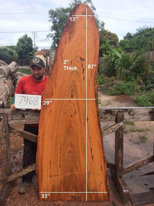 Angelim Pedra #7968 - 2" x 33" x 87" FREE SHIPPING within the Contiguous US. freeshipping - Big Wood Slabs