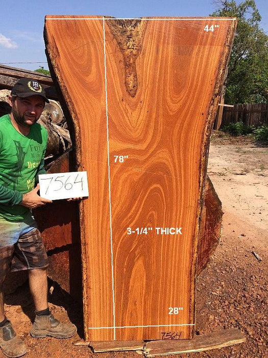 Angelim Pedra #7564 - 3-1/4" x 28" to 44" x 78" FREE SHIPPING within the Contiguous US. freeshipping - Big Wood Slabs