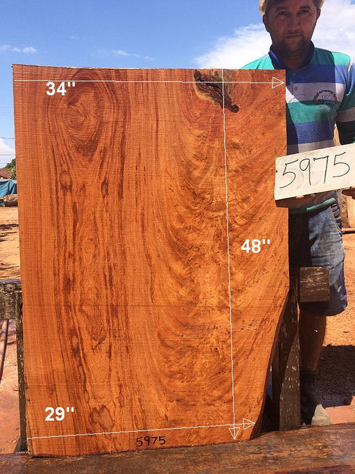 Angelim Pedra #5975 - 2-1/2" x 29" to 34" x 48" FREE SHIPPING within the Contiguous US. freeshipping - Big Wood Slabs