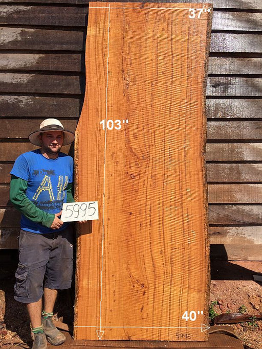 Angelim Pedra #5995 - 2-1/2" x 37" to 40" x 103" FREE SHIPPING within the Contiguous US. freeshipping - Big Wood Slabs