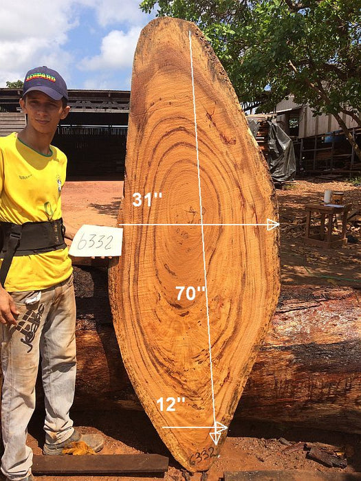 Angelim Pedra #6332- 2-1/4" 12" to 31" x 70" FREE SHIPPING within the Contiguous US. freeshipping - Big Wood Slabs