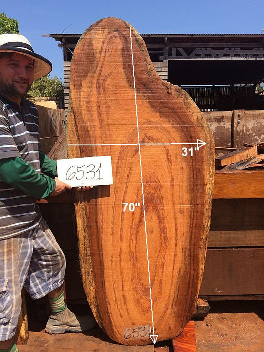 Angelim Pedra #6531 - 2-1/2" x 19" to 31" x 70" FREE SHIPPING within the Contiguous US. freeshipping - Big Wood Slabs