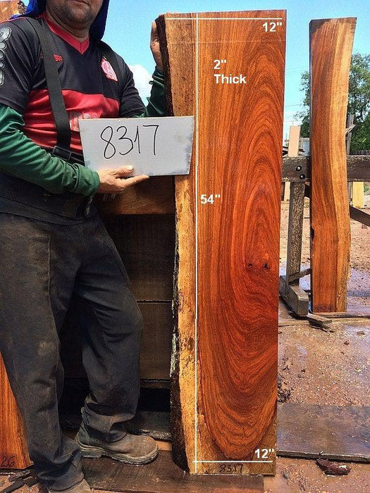 Jatoba / Brazilian Cherry #8317 - 2" x 12" x 54" FREE SHIPPING within the Contiguous US. freeshipping - Big Wood Slabs