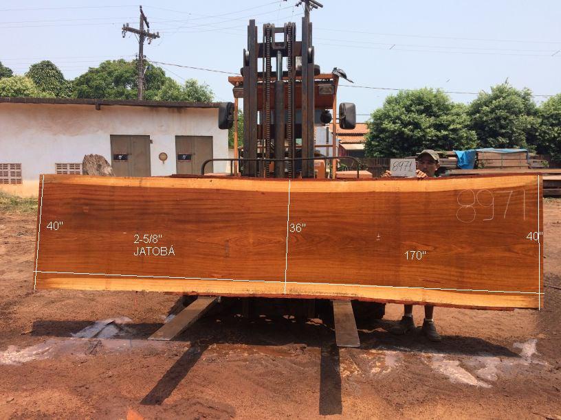 Jatoba / Brazilian Cherry #8971– 2-5/8″ x 36″ to 40″ x 170″ FREE SHIPPING within the Contiguous US. freeshipping - Big Wood Slabs
