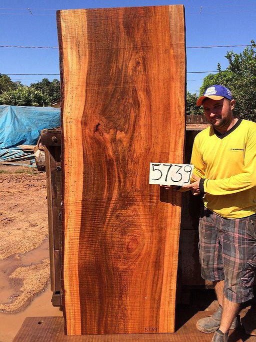 Jatoba / Brazilian Cherry #5739- 2-1/2" x 29" to 30" x 84" FREE SHIPPING within the Contiguous US. freeshipping - Big Wood Slabs